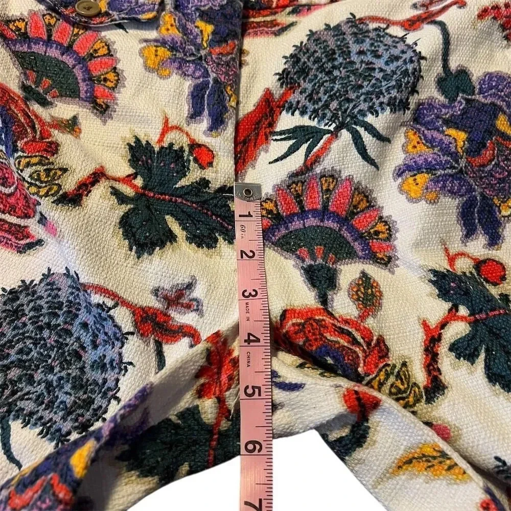J.‎ Crew Women's Paisley Crop Pants Size 8 Multicolor Casual Spring